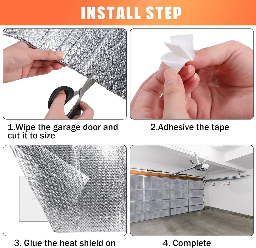 16 P Garage Door Insulation Kit Double Bubble Insulation Panels Reflective Aluminum Radiant Thermal Winter Summer