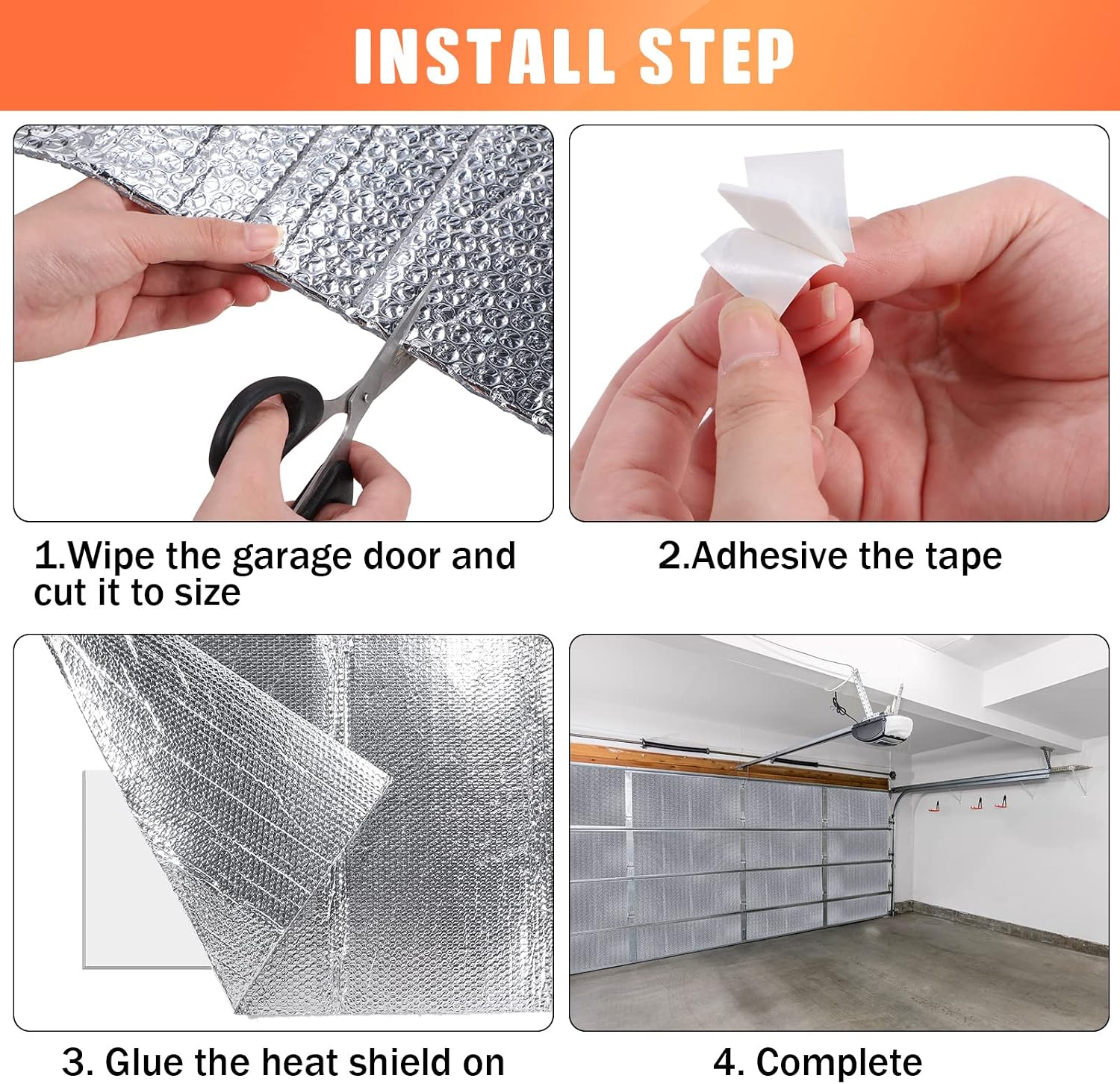 16 P Garage Door Insulation Kit Double Bubble Insulation Panels Reflective Aluminum Radiant Thermal Winter Summer