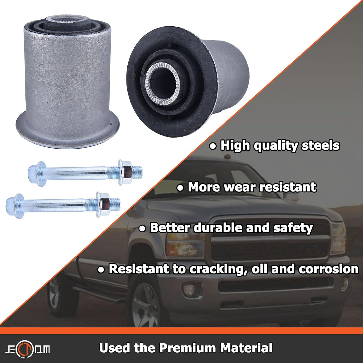 Front Lower Control Arm Bushing Kit Compatible with Dodge Ram 1500 2006-2010 for Ram 1500 Truck 2011-2018 for Ram 1500 Classic 2019-2024, Replaces for 4877198AA 4877199AA 55398376AA