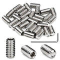 30Pcs 1/4-20 x 1/2" Set Screws, Hex Socket Grub Screws with Cup Point