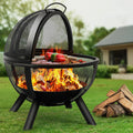 Ball of Fire Pit fire Ball with BBQ Grill fire Globe Pit Large Round fire Pit,Patio Fire Pit Fireplace for Camping