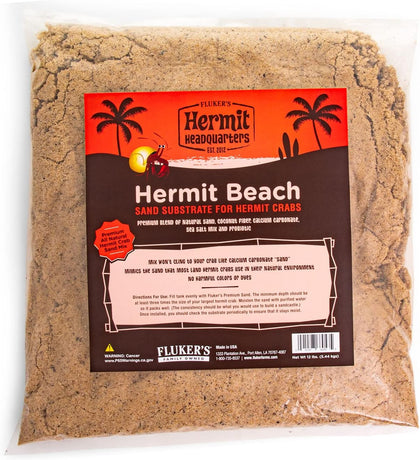 All Natural Premium Hermit Crab Sand Substrate, Sand Mixture with Coconut Fiber, For Hermit Crab Tanks, 12 lbs.