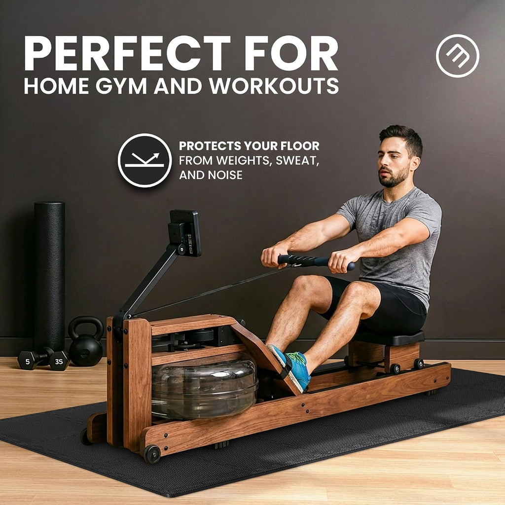 Gym Mats Set - EVA Interlocking Foam Floor Tiles (12.6"x12.6"x0.4") Protective Gym Flooring Sports Home Workout