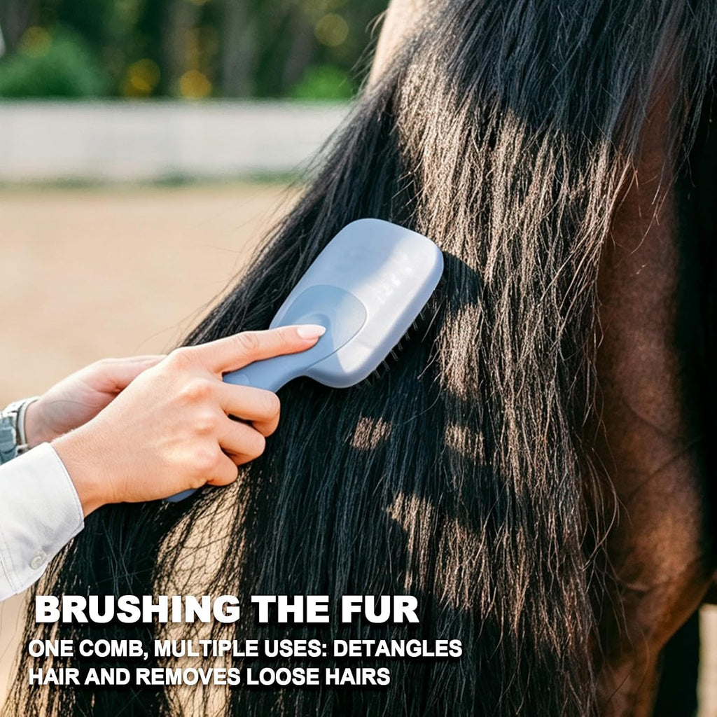 Blue Horse Mane&Tail Comb Horse Grooming Brush 8.62in/21.9cm