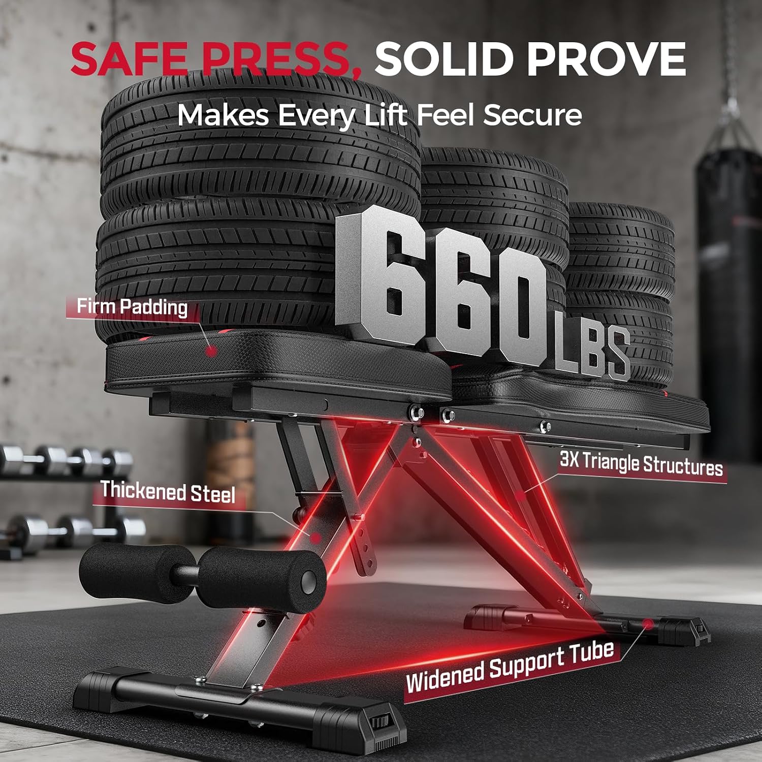 WB2 Weight Bench, Utility Adjustable Weight Bench for Full Body Workout- Multi-Purpose Foldable Incline Bench (Black)