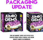 Piano Potato Jumbo Gemstone Dig Kit, 18 Real Crystals & Gems, STEM Toy 6+ | Amethyst Gem Dig Block, 5 Tools &
