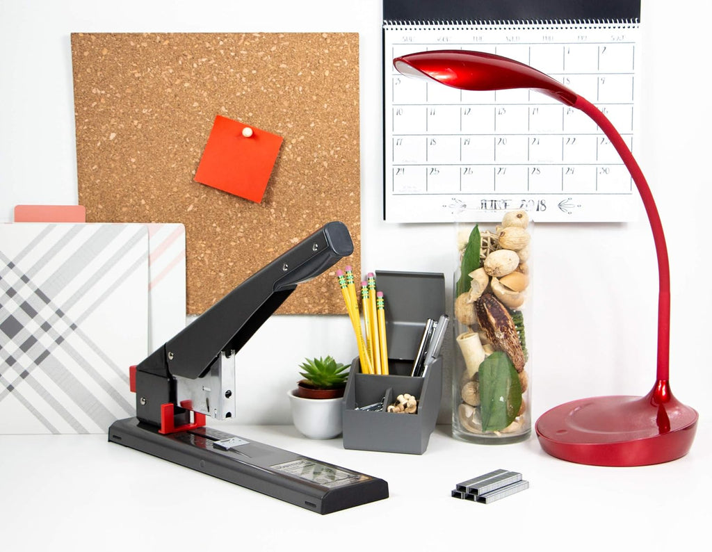 Office Heavy Duty Stapler, 215 Sheet Capacity, Jam-Free, Easy Reload, Black (00540)