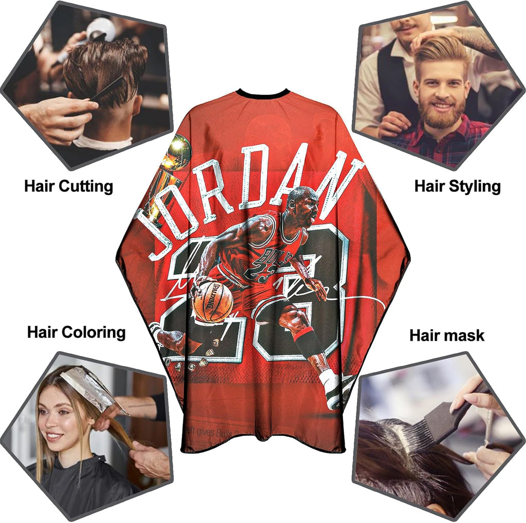 Barber Capes for Men Hair Cutting Salon Cape with Snaps Hairdresser Gown Stylist Cape- 63”× 56”