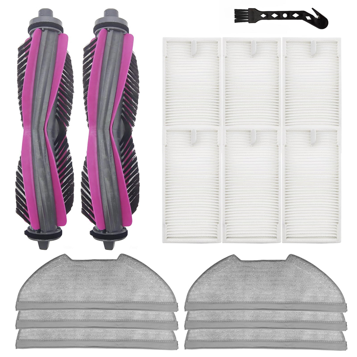 KITWHIZZ 15-PC Replacement Parts Kit for EUREKA E20 EVO Plus Robot Vacuum