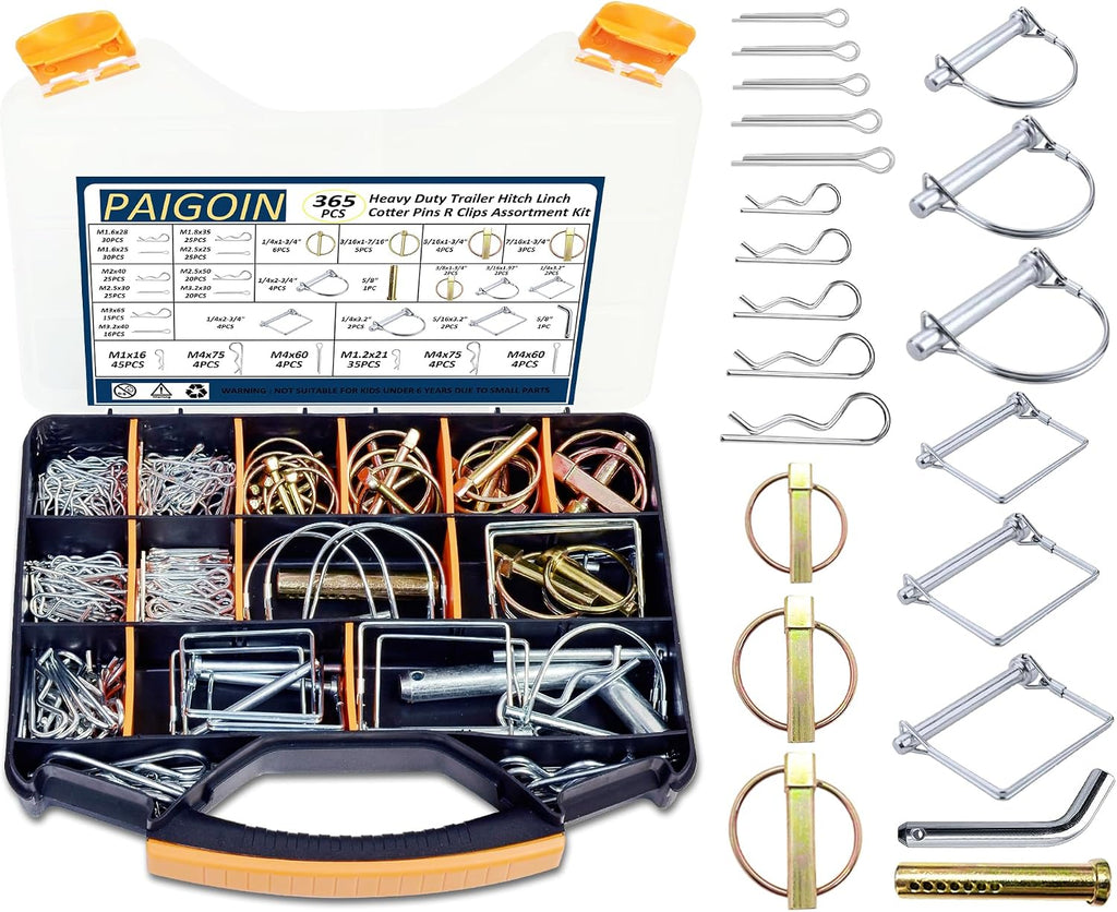 365PCS Trailer Hitch Pin Assortment Kit