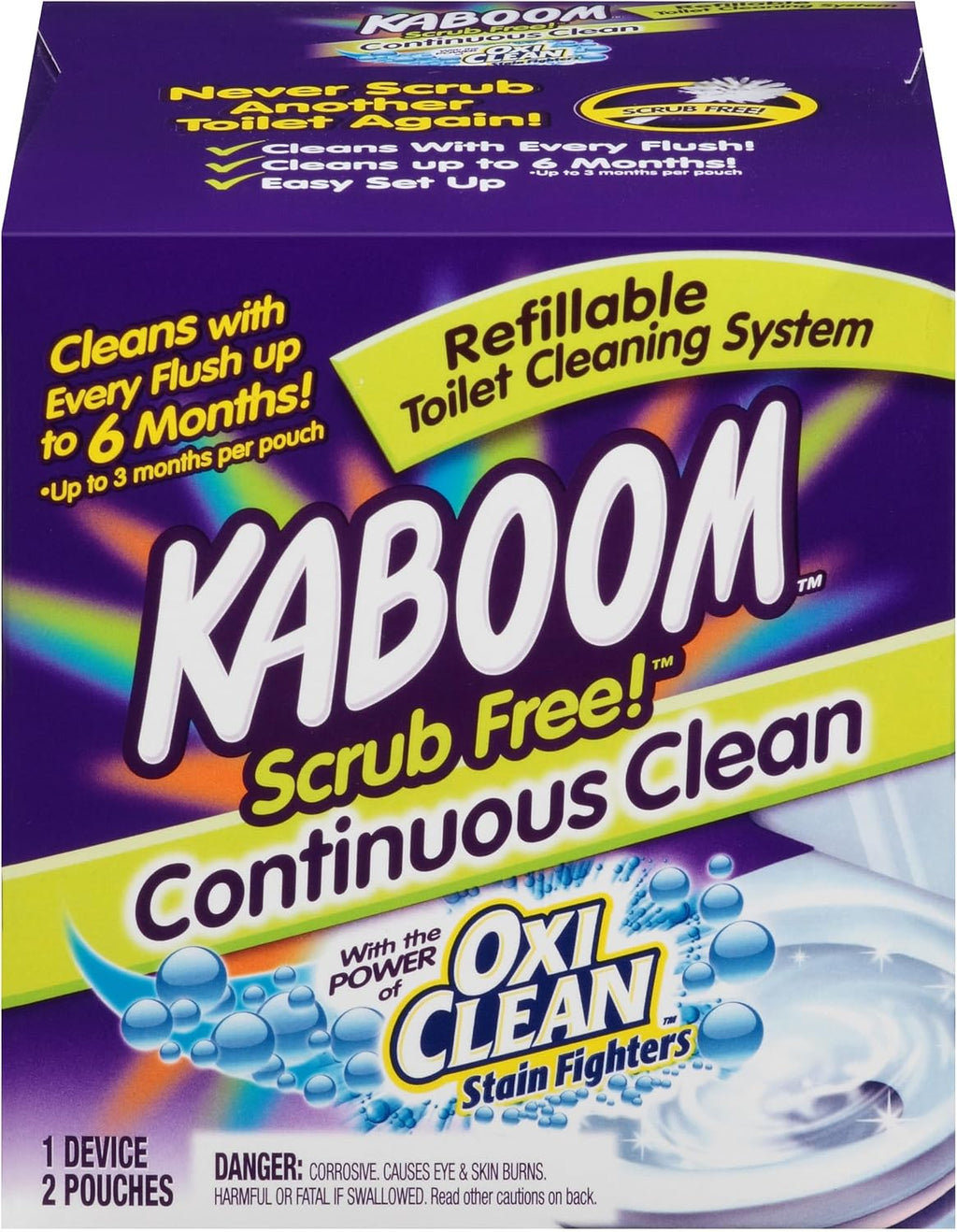 Scrub Free! Toilet Bowl Cleaner System with 2 Refills
