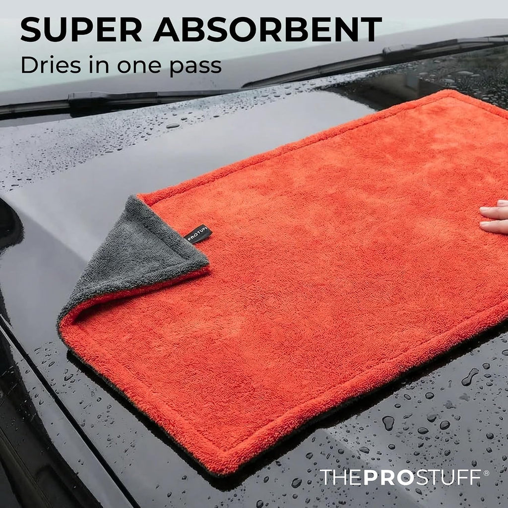 THEPROSTUFF Extra-Large Car Drying Towel 1400 GSM - Ultra Absorbent Twisted Loop Microfiber Towel, Scratch-Free