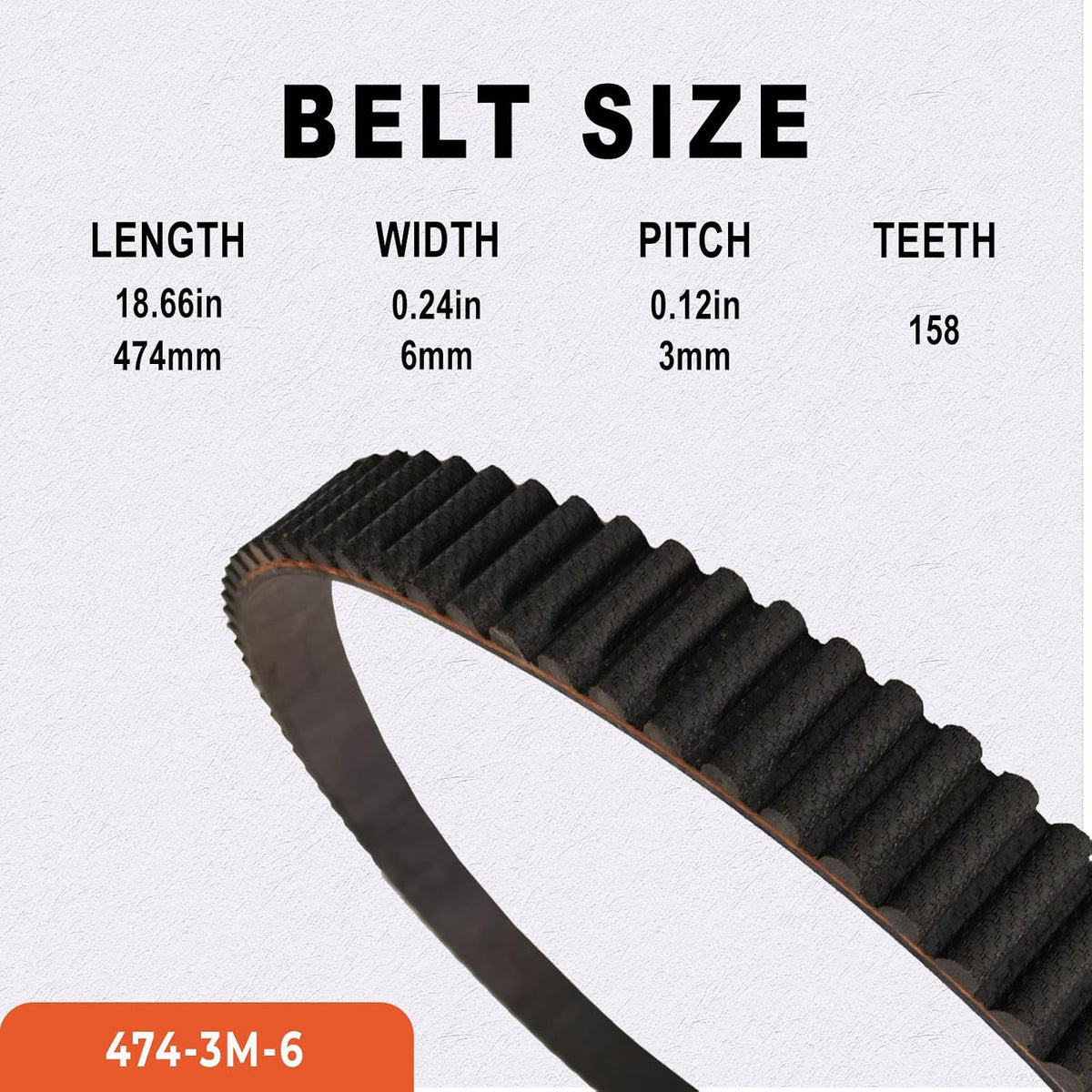 474-3M-9 HTD Timing Belt 5Pcs for 3D Printer CNC Laser