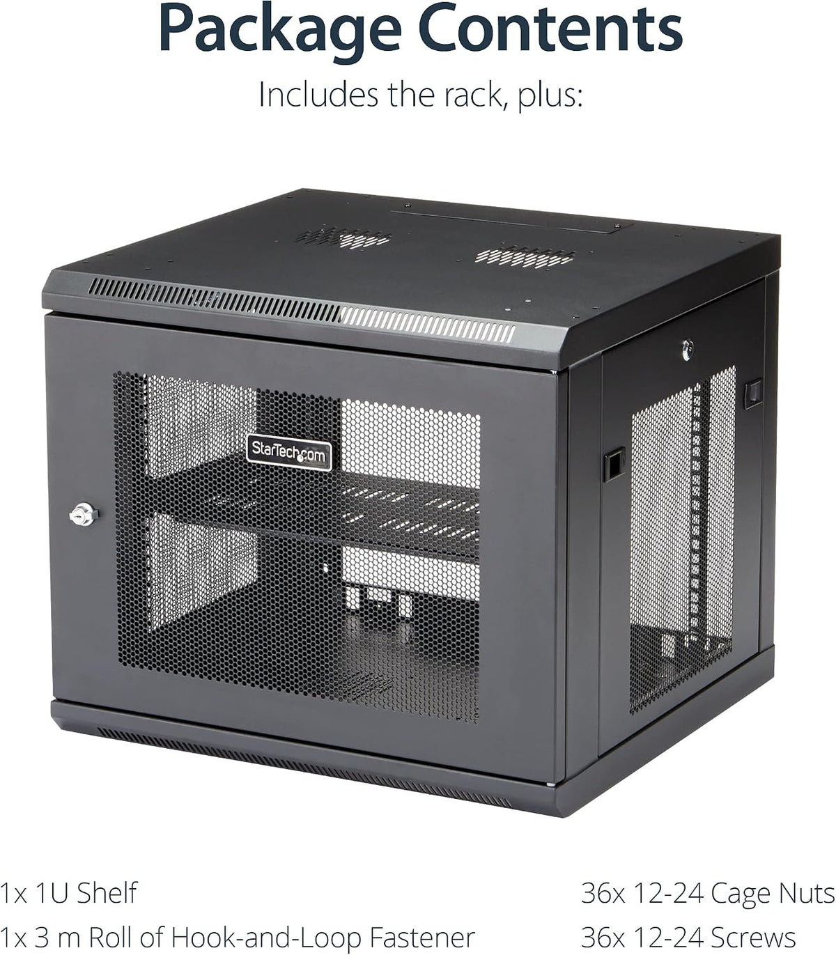 StarTech 9U Wall-Mount Cabinet, 19in, 4-Post, 18.9in Deep (RK920WALM)
