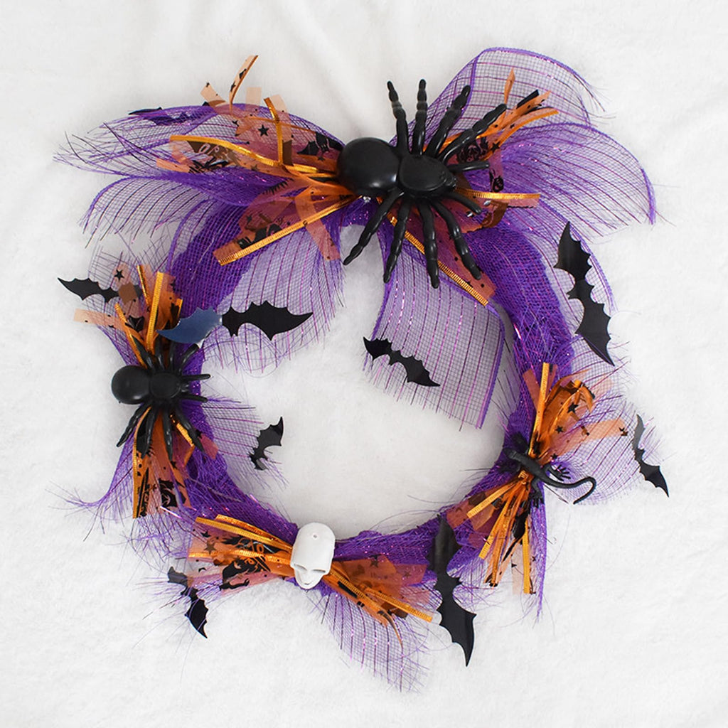 3 Rolls Purple Deco Mesh Ribbon for Fall Halloween Easter Wreaths