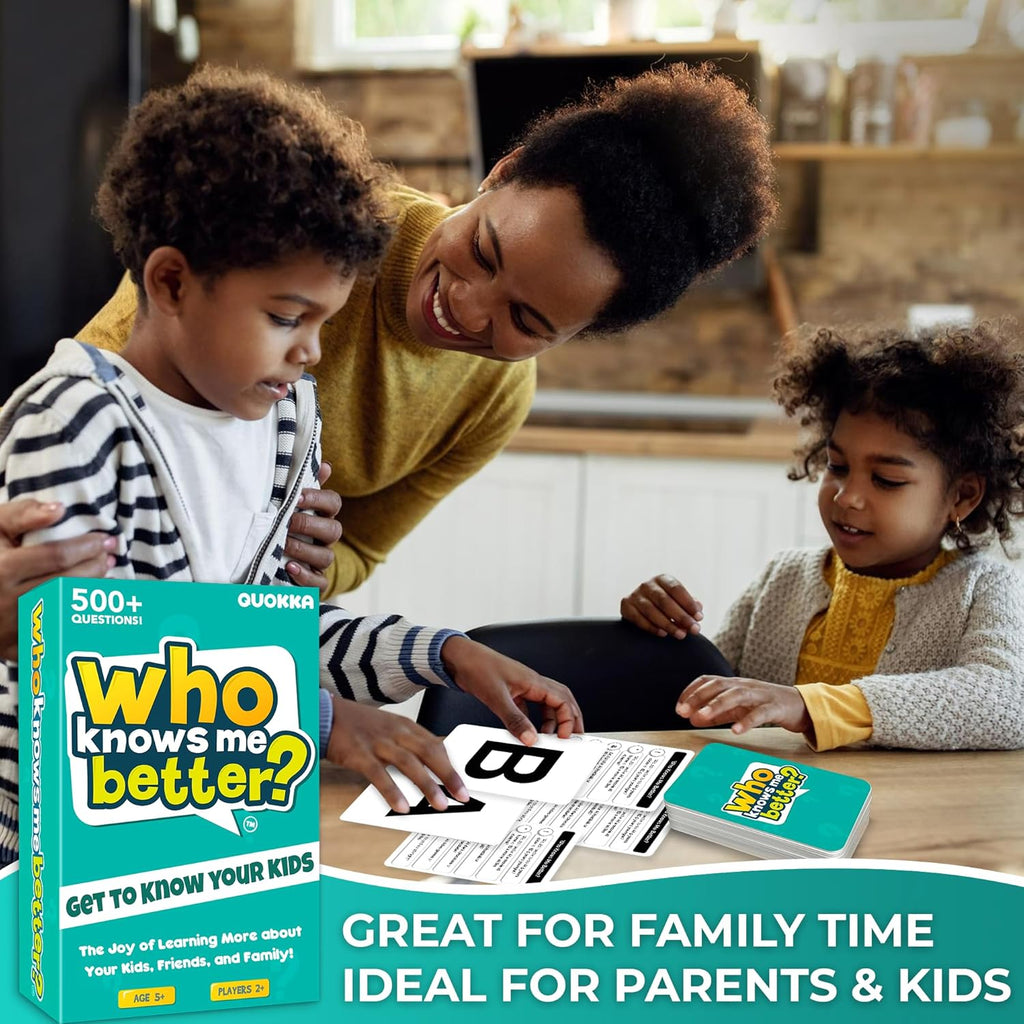 Family Board Games for Kids and Adults - Trivia Card Games for Kids 8-12 and Adults - Who Knows Me Better for Family