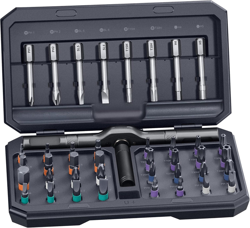 42 in 1 Magnetic Screwdriver, Screwdriver Set, Multi Bit Ratcheting Screwdriver Set with Storage Case Repair Tool Kit