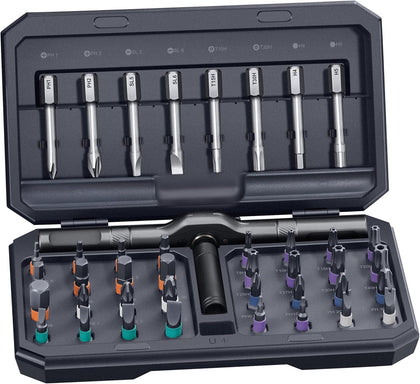 42 in 1 Magnetic Screwdriver, Screwdriver Set, Multi Bit Ratcheting Screwdriver Set with Storage Case Repair Tool Kit