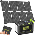 Solar Powered Generator 88Wh, 120W Surge with 25W Solar Panel Kit | Solar Generator with Panels Included Portable