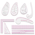 Sewing Rulers Set, 9 Styles Plastic Sew French Curve Ruler, Metric Sewing Measuring Tools for Designers and Tailors