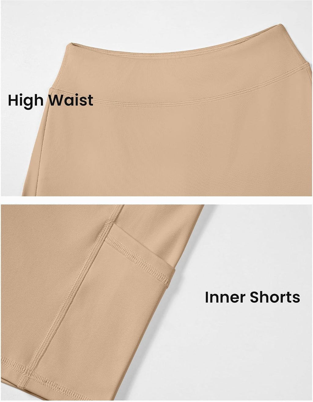 Girls Tennis Skirt with Shorts High Waist Athletic Skort | With Pockets Golf Cheer Running 7-14 Years