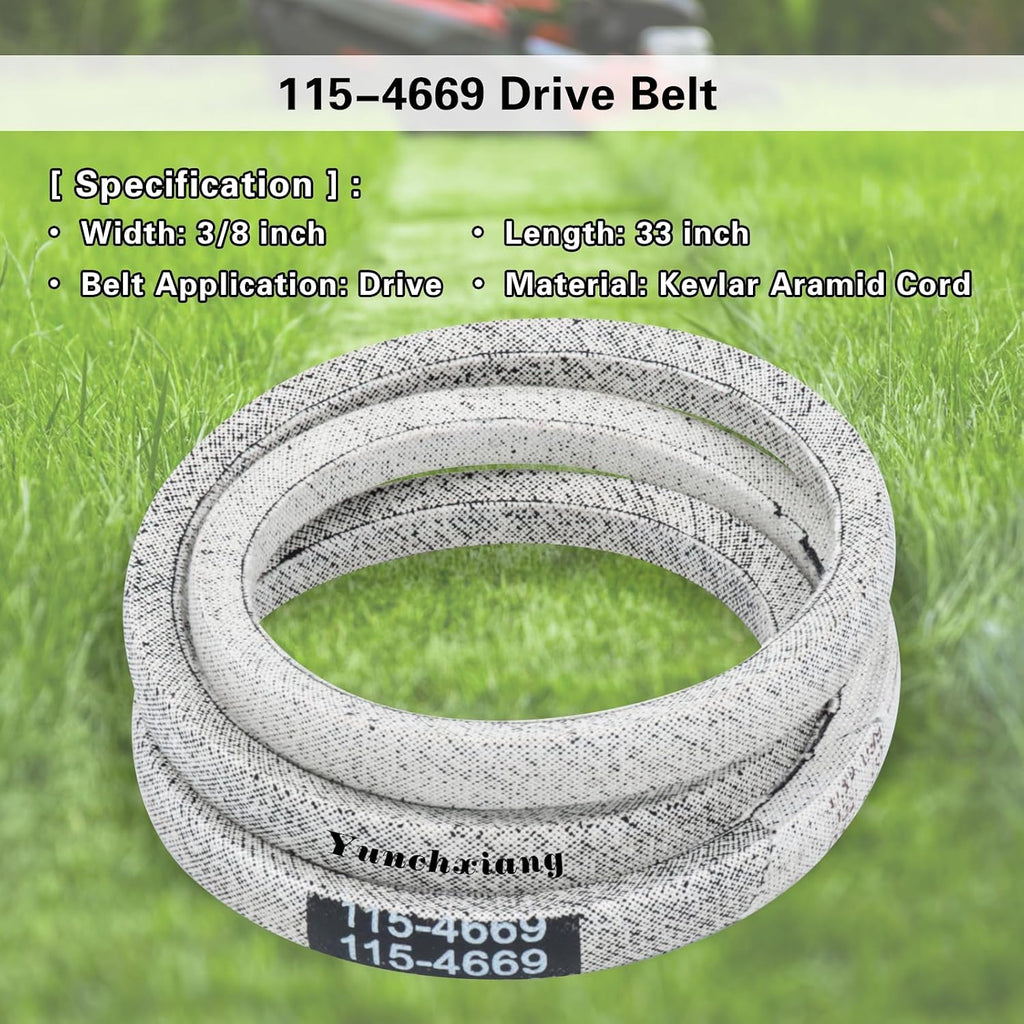 115-4669 V-Belt Kevlar for Toro Recycler 22 Drive Belt 20332, 20333, 20334, 20337, 20353, 20372, 20373, 20374, Replace 115-4669 Toro Belt 115-4669-SL - Aramid Cord, 3/8'' x 33''