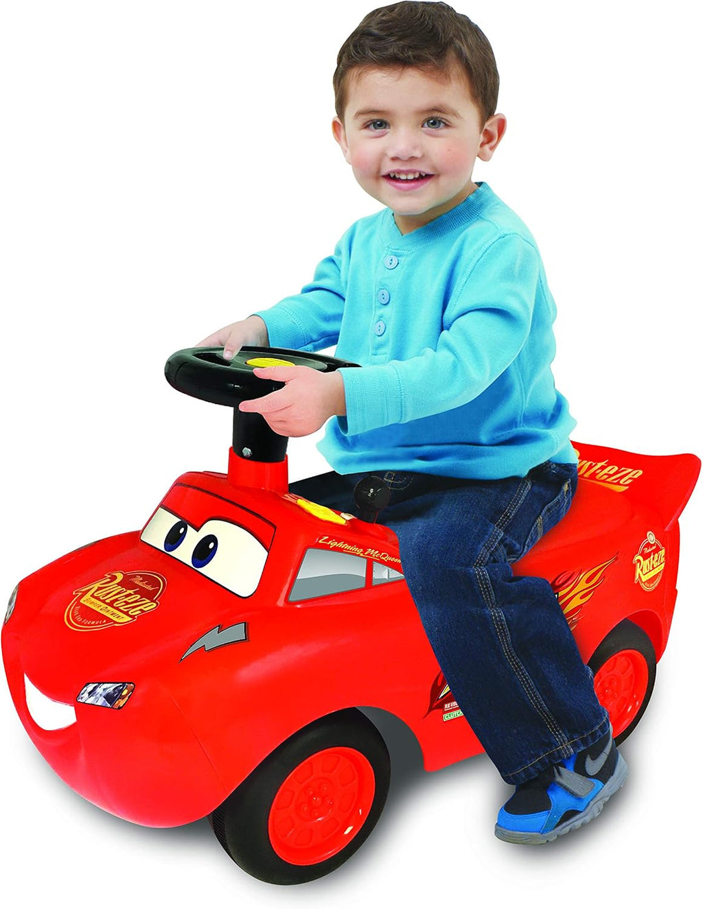 Lightning McQueen Ride-On Car, Foot-to-Floor Racer for Toddlers | Disney Pixar Cars theme with interactive steering
