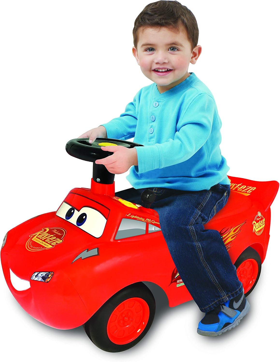 Lightning McQueen Ride-On Car, Foot-to-Floor Racer for Toddlers | Disney Pixar Cars theme with interactive steering