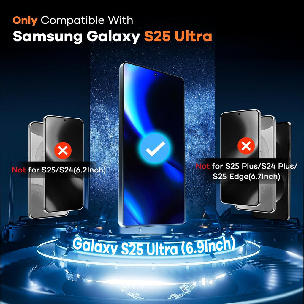 3-Pack for Samsung Galaxy S25 Ultra Screen Protector Tempered Glass, 9H Glass for S25 Ultra Screen Protector 5G