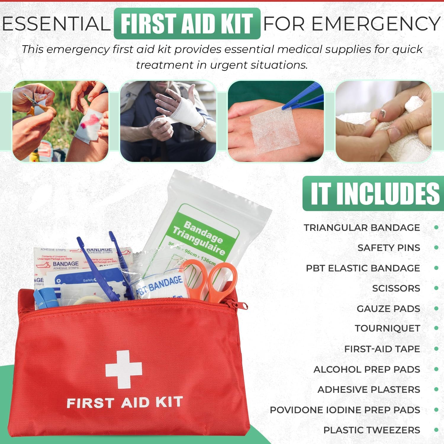 Survival Kit with Emergency Gear for Camping, Hiking & Outdoor Survival