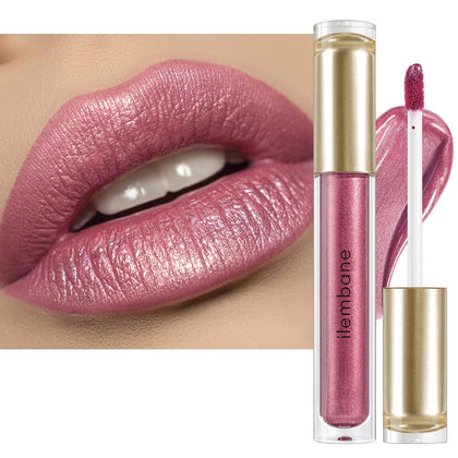 Metallic Rose Mauve Liquid Lipstick –Waterproof & Quick Dry