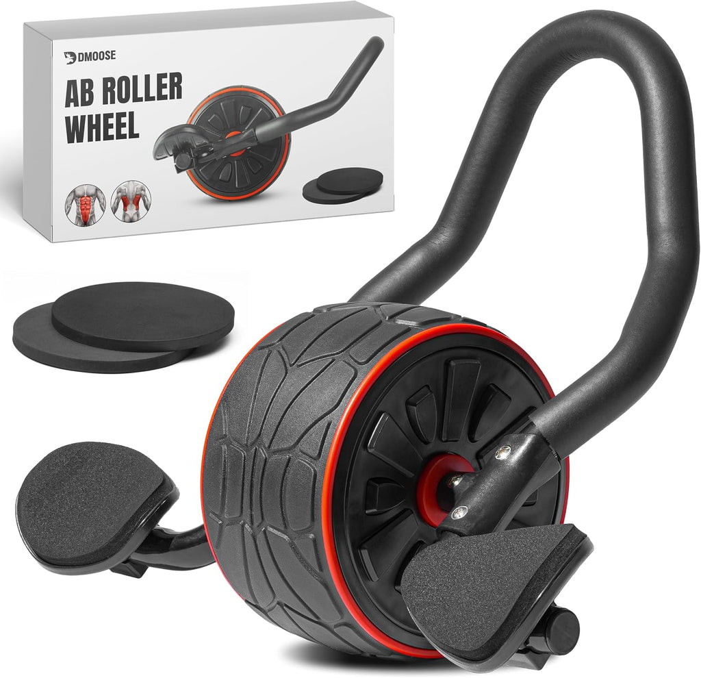 Ab Roller Wheel with Elbow Support & 2 Knee Pads - Abdominal Exercise Trainer for Core Strength Training - Ultimate
