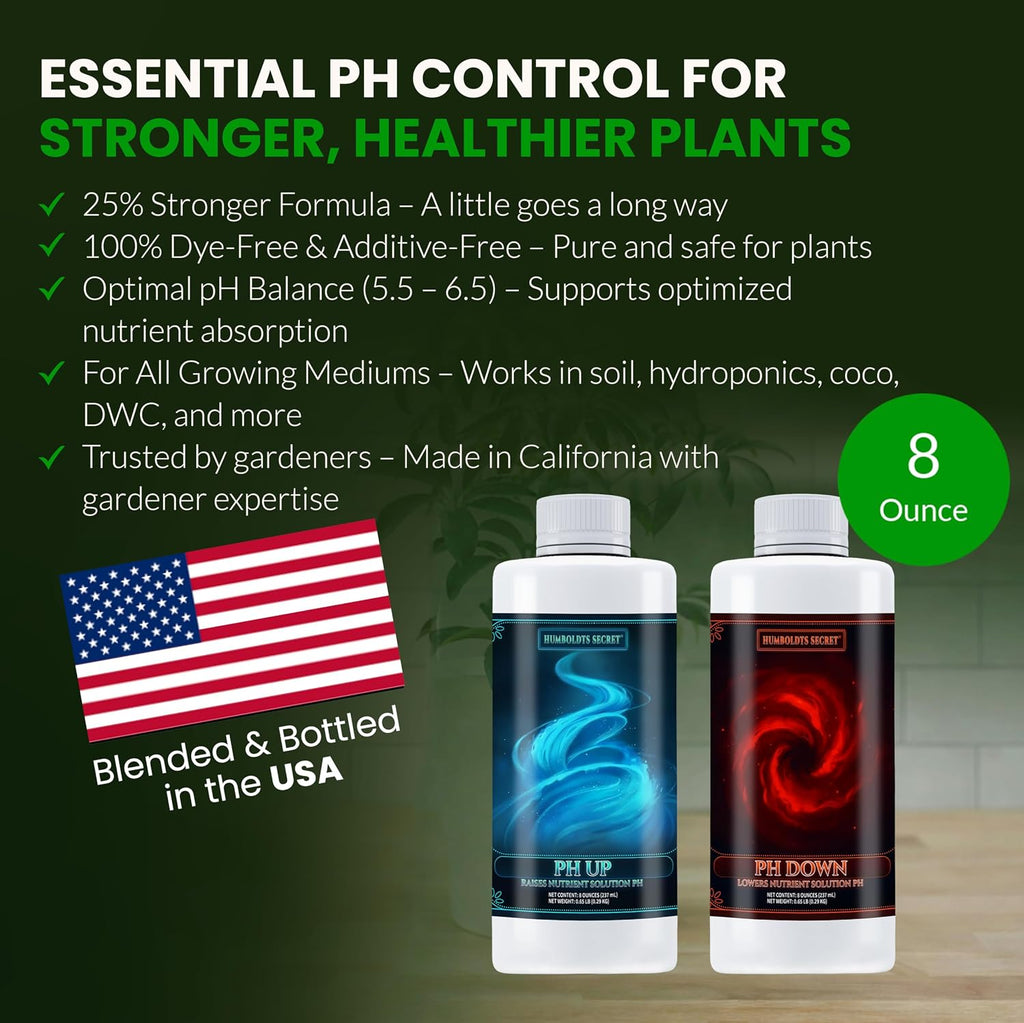 pH Up and pH Down Control Kit | Liquid Nutrient Solution Balancer for Plants | for Soil, Hydroponic, Coco, and DWC