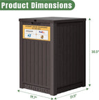 Package Delivery Box for Outside, Waterproof Outdoor Storage, Brown