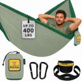 Camping Hammock – up to 500lbs Portable Hammock with Tree Straps - Travel, Backpacking, Hiking, Outdoors Camping Gear