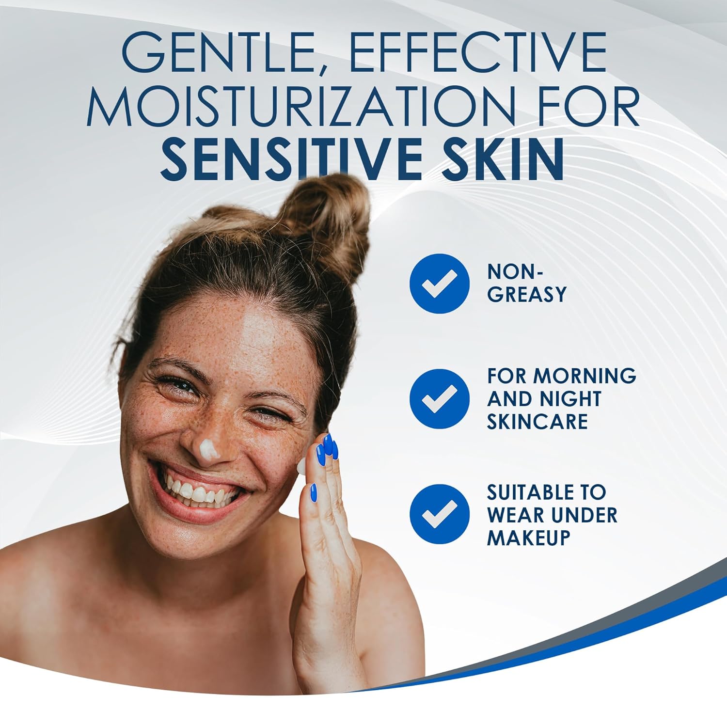 Daily Facial Moisturizer, Face Cream with 5 Key Cermides & Hyaluronic Acid, 3 Fl Oz, Formulated Without Common
