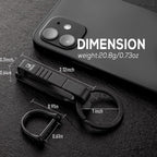 TC4 Titanium Belt Key Clip, Belt Key Holder with Removable Key Ring | CNC Integrated Molding, Rustproof, Anti-Deform