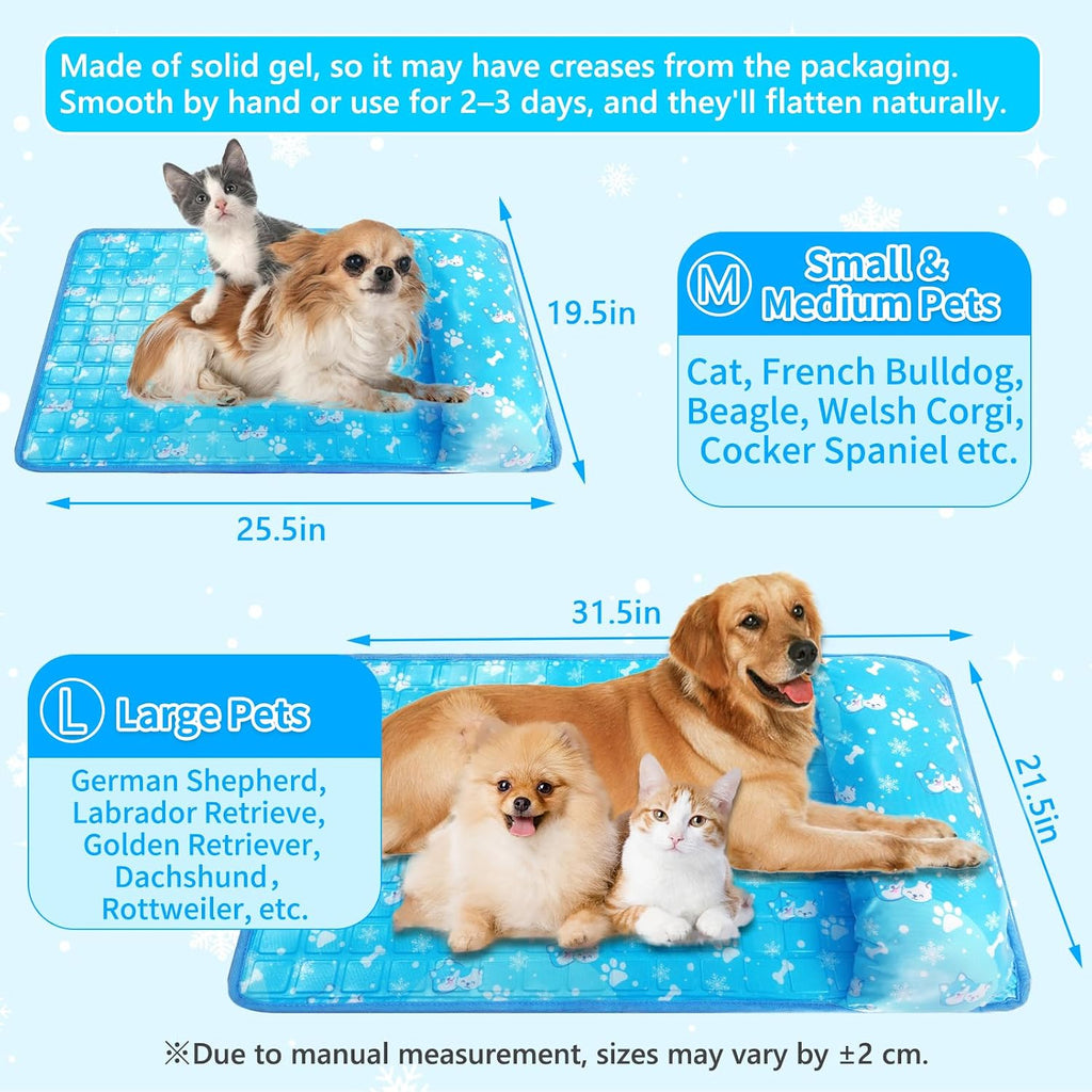 Dog Cooling Mat, Non Toxic Gel Cooling Pad for Small to Large Dog