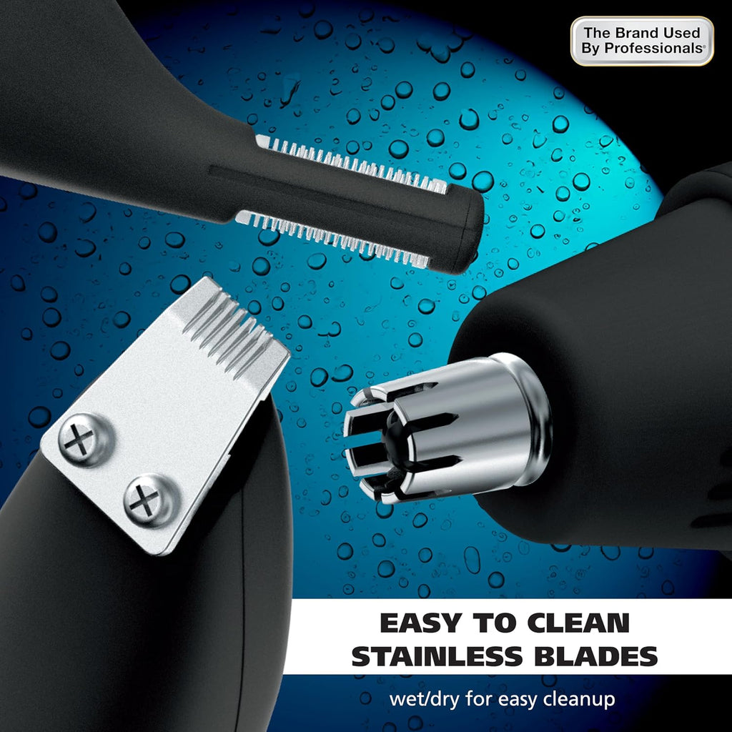 Pro Series Rechargeable Dual Sided Eyebrow, Ear & Nose Hair Trimmer | Painless Dualtech Eyebrow, Ear & Nose Hair