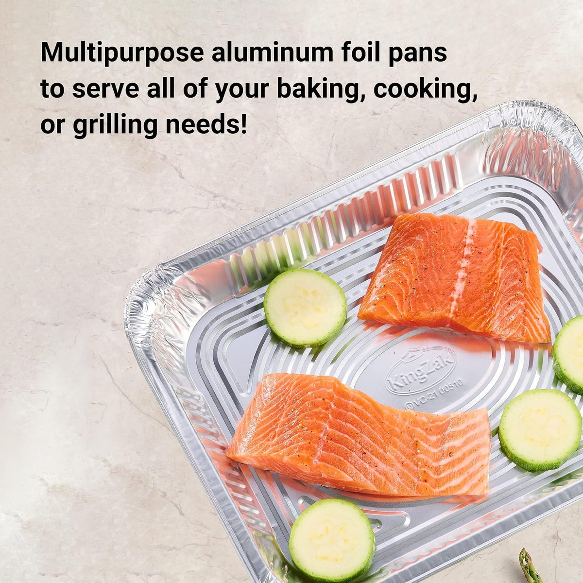 Aluminum Pans Half Size, 9X13, Extra Heavy Duty Disposable Foil Pans For Baking (10 Pack) Roasting & Chafing, Deep