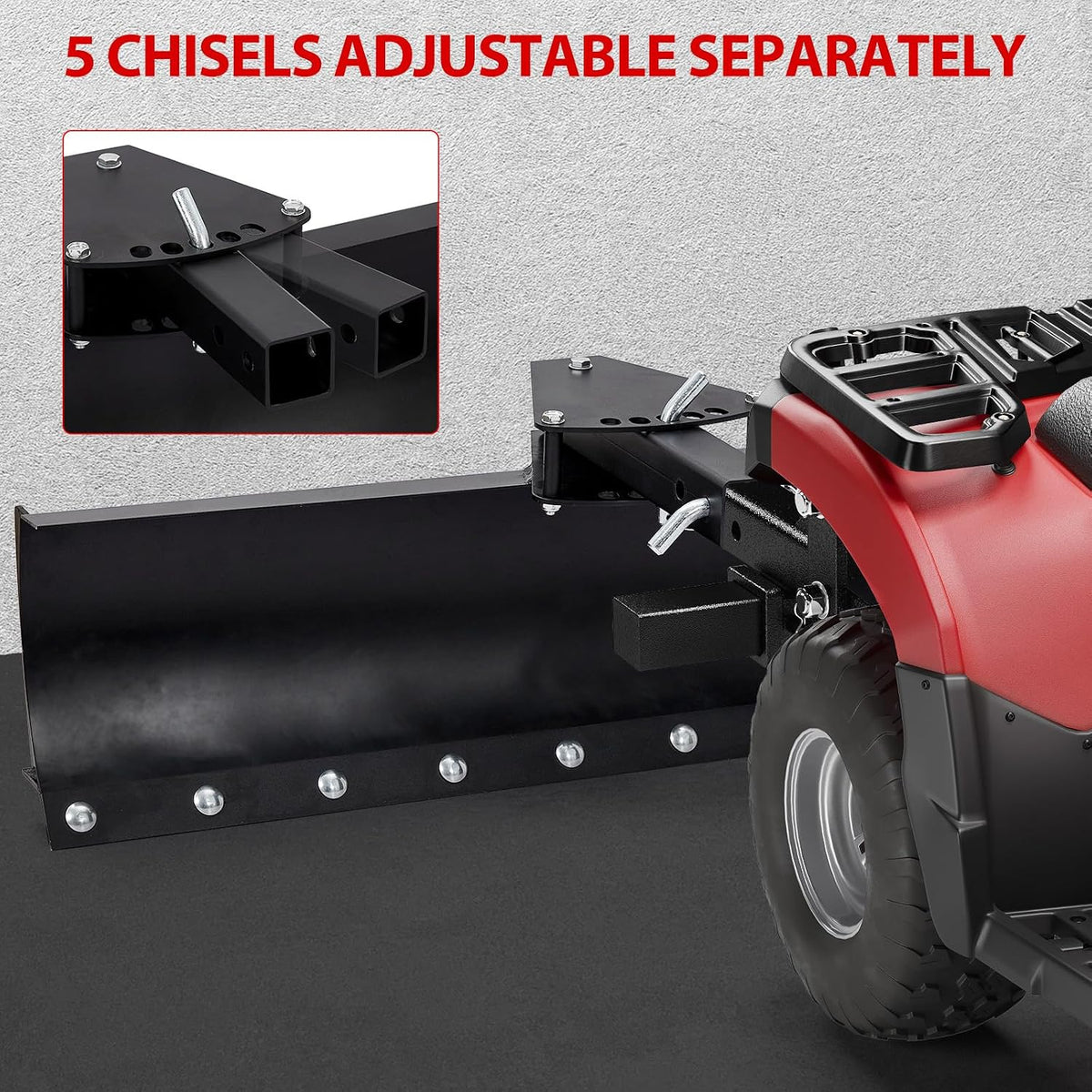 ATV Scraper Blade Implement, 2 Behind Grader Blade with 2inch Hitch Receiver,Fits for ATV UTV Implement Lift and Lawn