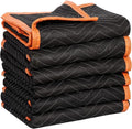 Heavy Duty Padded Moving Blankets, Orange/Black, 72” x 80”, 6 Pack