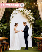 Arch Backdrop Stand and Cover Set, Metal, 7.2 ft, White
