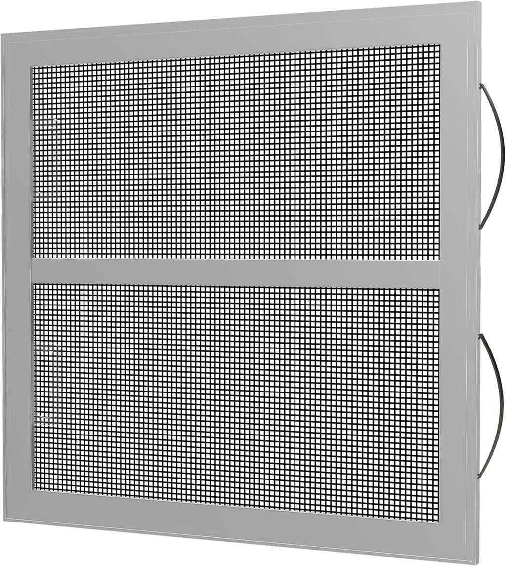 Custom Double Hung Window Screen (DH2) for Window Screen Replacement (Top Sash Moving). Equipped with Leaf Springs to