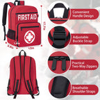 First Aid Kit Backpack Fully stocked, 400pcs Survival Gear