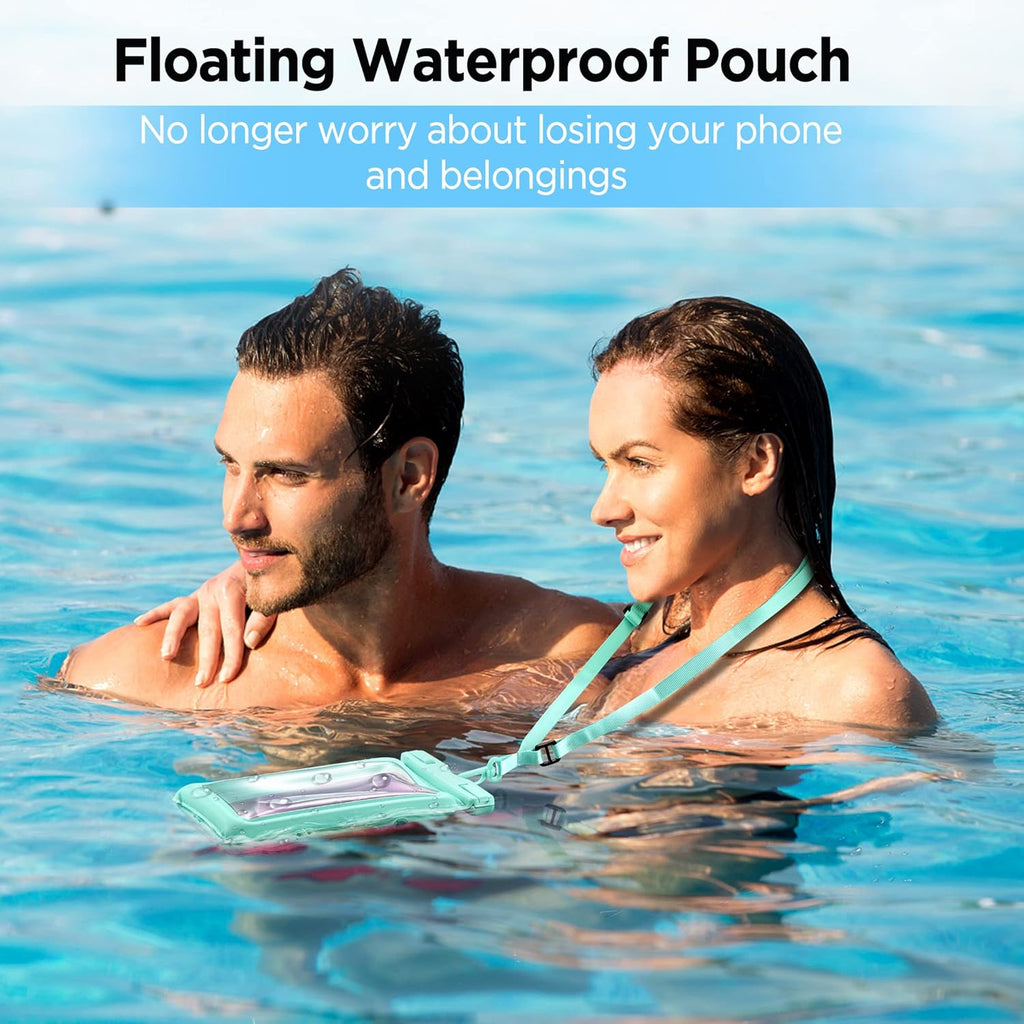[Floatable] Floating Universal IPX8 Waterproof Phone Case 2 Pack-Up to 7.0",Adjustable Lanyard Phone Pouch,Cellphone