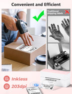 Bluetooth Thermal Shipping Label Printer with Holder & 500pcs Label