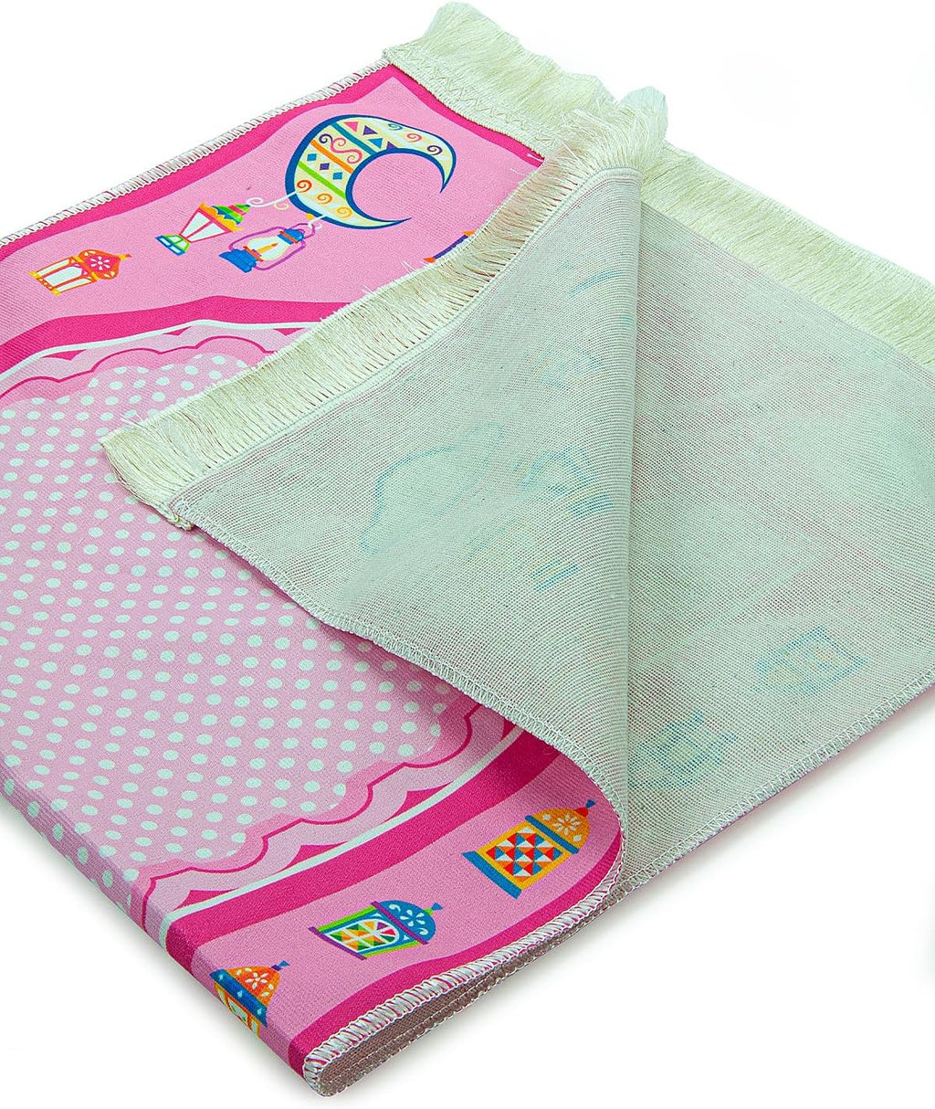 Muslim Prayer Rug for Kid, Islamic Gifts Praying Mat for Kids, Kids Prayer Mat, Design Janamaz Sajadah, Soft Salah