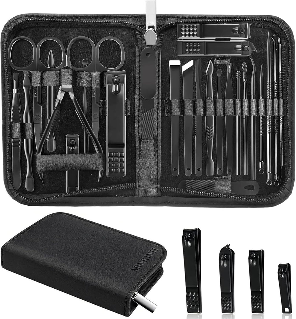Manicure Set Professional Nail Clipper Kit-26 Pieces Stainless Steel Manicure Kit,Nail Care Tools with Luxurious