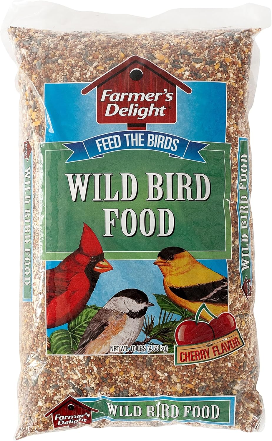 53002 Farmer's Delight Wild Bird Food with Cherry Flavor, 10-Pound Bag